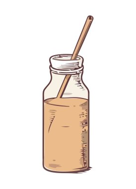 Cam kavanozda organik meyve ve bal