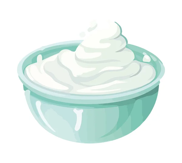Yogurt Cremoso Icona Blu Della Collezione Secchio — Vettoriale Stock