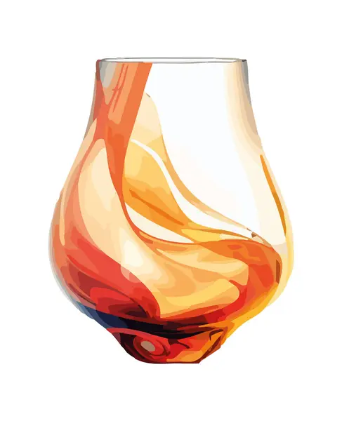 Gelber Cocktail Transparentem Glas Auf Vektor Tapeten Symbol — Stockvektor