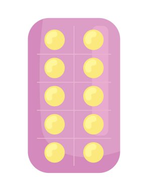 doğum kontrol hapları koruma ikonu izole edildi