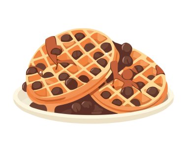 Gurme tabak vektöründe taze meyve tatlısı. resimleme