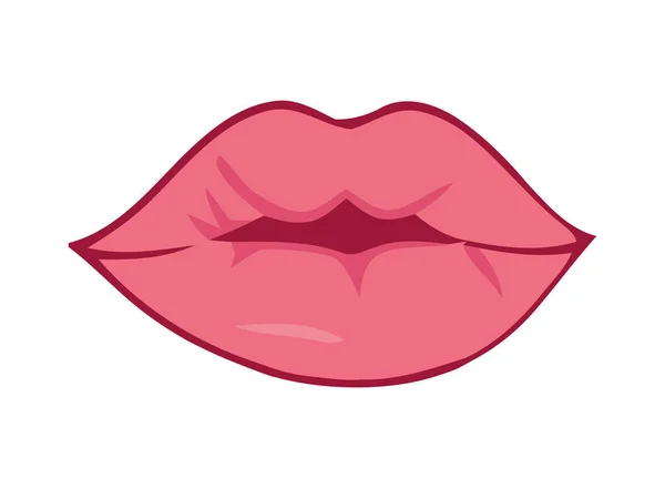 Shiny Lipstick Symbolizes Beauty Romance Passion Icon Isolated — Stock Vector
