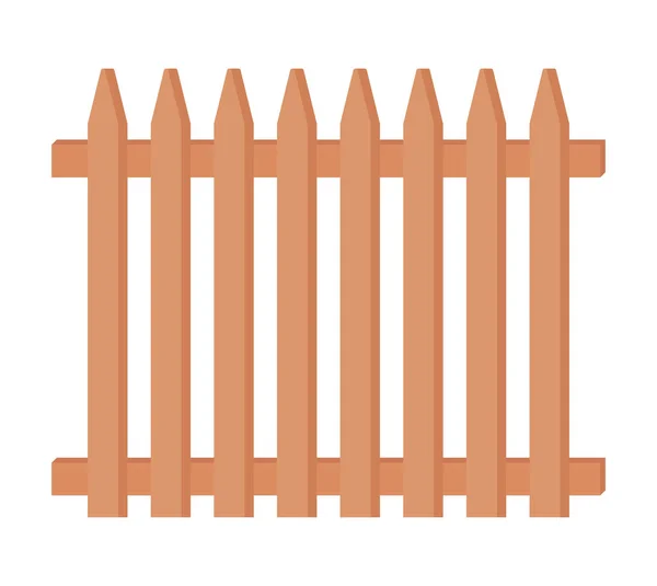 Zahrada Dřevěný Plot Panely Ikona Izolované — Stockový vektor