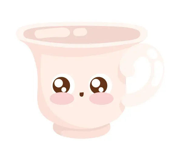 咖啡杯Kawaii图标隔离 — 图库矢量图片