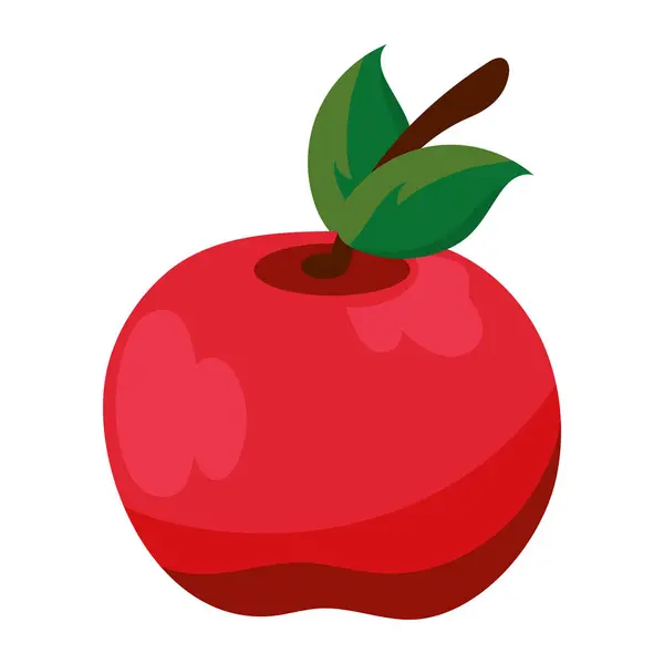 Jablko Ovoce Chutné Potraviny Ikona Design Izolované — Stockový vektor
