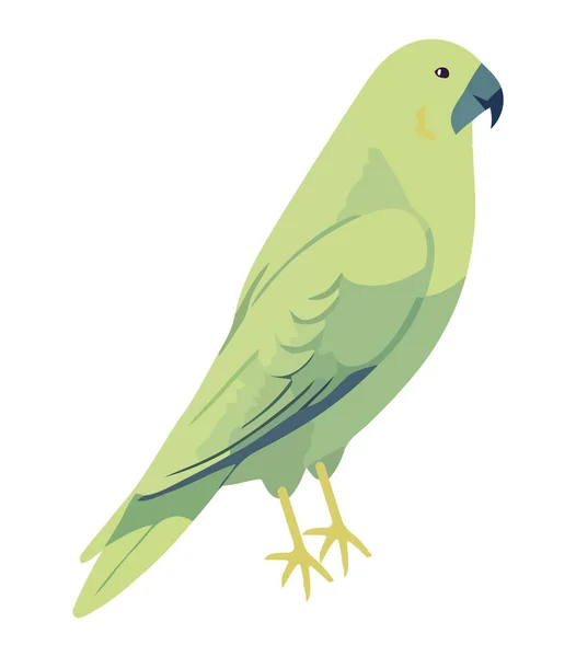 Färgglada Fågel Uppflugen Gren Naturen Ikon Isolerad — Stock vektor