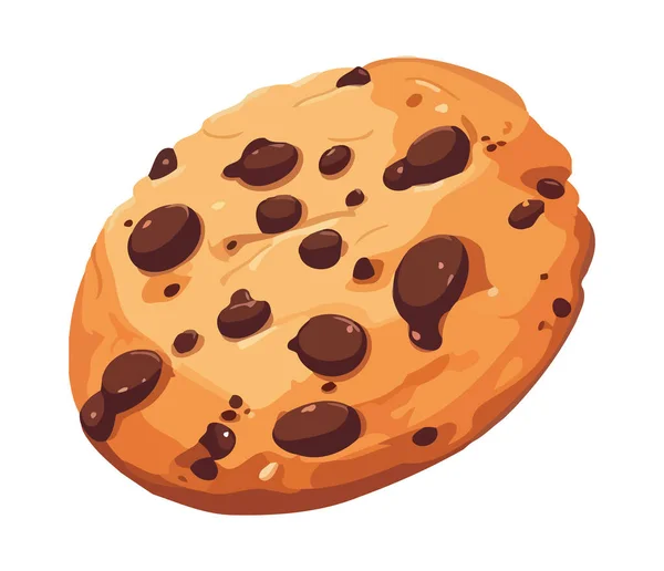 Ciasteczka Czekoladowe Dla Smakoszy Słodki Deser Ilustracja — Wektor stockowy