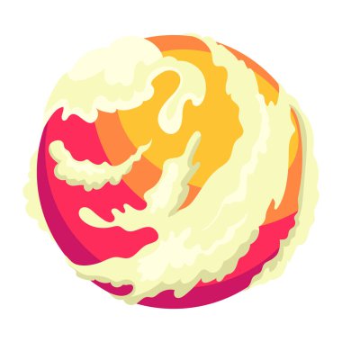 uzay gezegeni simgesi izole edilmiş illüstrasyon