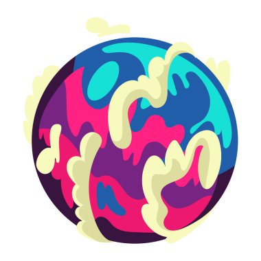 uzay gezegeni simgesi izole edilmiş illüstrasyon