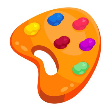 sanatsal suluboya palet simgesi izole edilmiş illüstrasyon