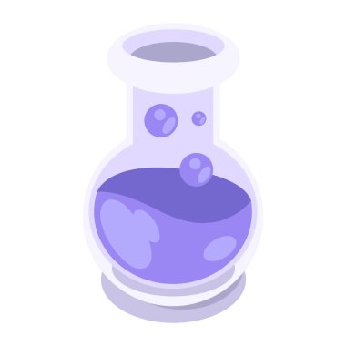 Kimya test tübü simgesi izole edilmiş