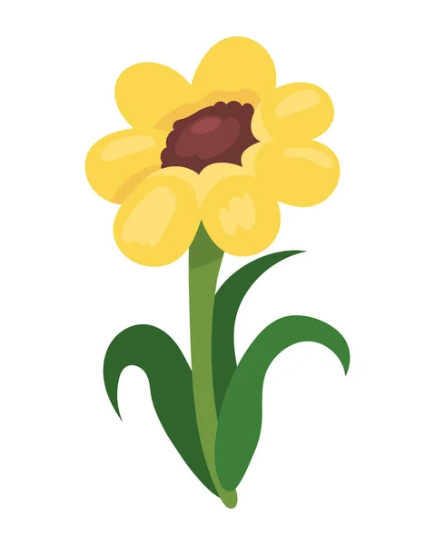 花茎叶图标孤立的插图 — 图库矢量图片