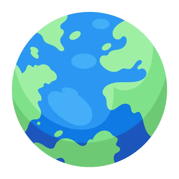 Jord Planet Ikon Isolerad Illustration — Stock vektor