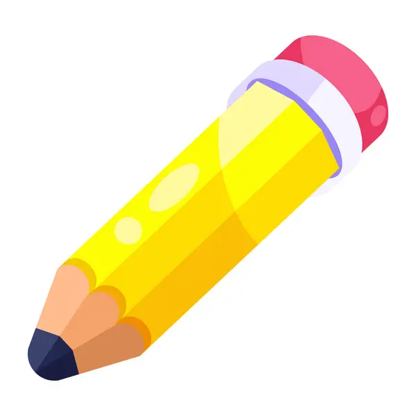 Ikona Narzędzia Pisania Ołówków Izolowane — Wektor stockowy