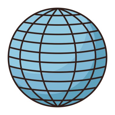 Dünya retro simgesi izole edilmiş illüstrasyon