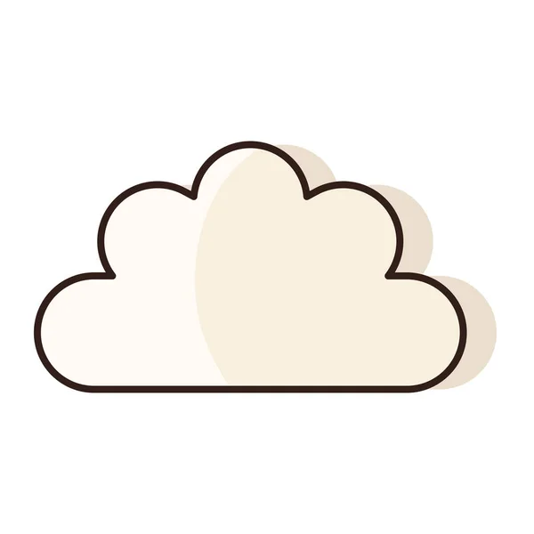 Ícone Retro Nuvem Ilustração Isolada —  Vetores de Stock