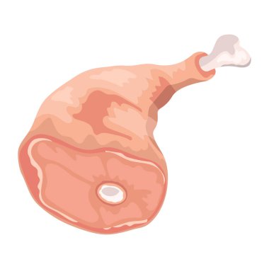 et ürünü kuzu bacağı simgesi izole edildi