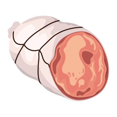 et ürünü salam simgesi izole