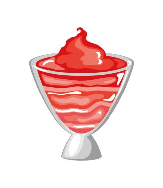 tatlı meyveli frappe simgesi izole