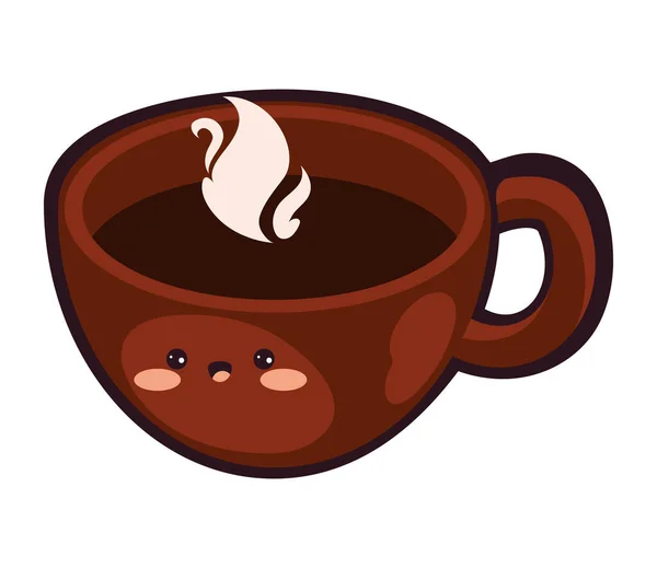 秋季卡瓦咖啡杯图标隔离 — 图库矢量图片