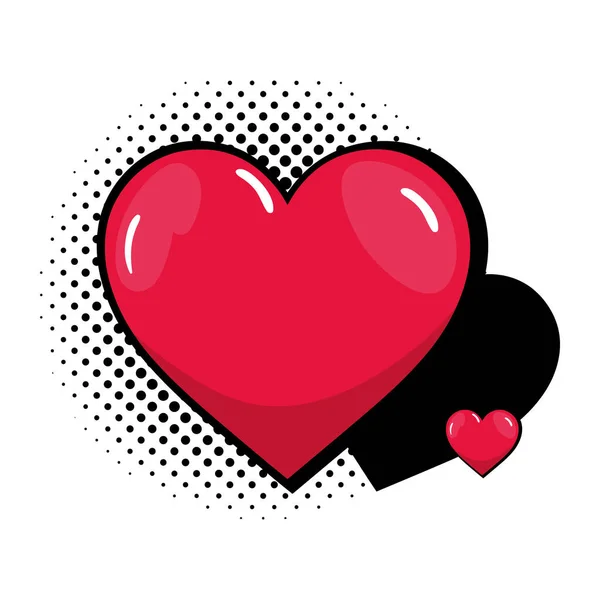 love pop art emotion icon isolated