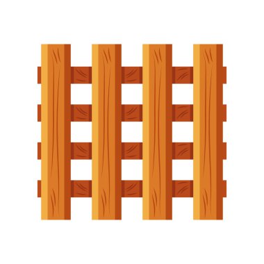 Bahçe ahşap çit güvenlik simgesi izole
