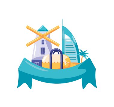 Dünya turizm günü dinlenme ikonu izole