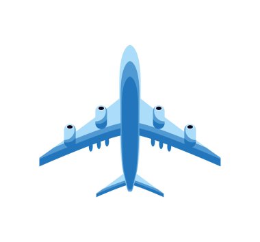 Uçak uçuş ikonu izole edilmiş vektör