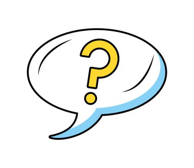 Sorgulama simgesine sahip konuşma balonu izole edildi