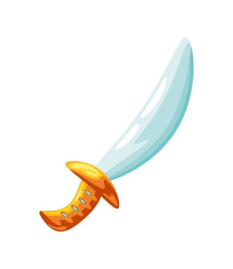 Video oyunu ögesi kılıç izole simgesi