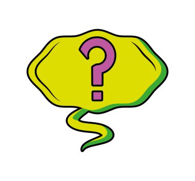 Sorgulama ile konuşma balonu sosyal medya simgesi