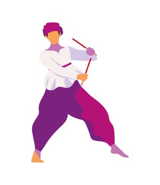 Navratri dansçısı karakteri izole edilmiş simge