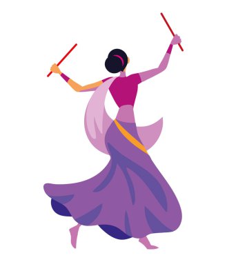 Navratri dansçısı kız ikonu izole etti