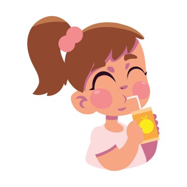 şirin izole ikon yiyen çocuk