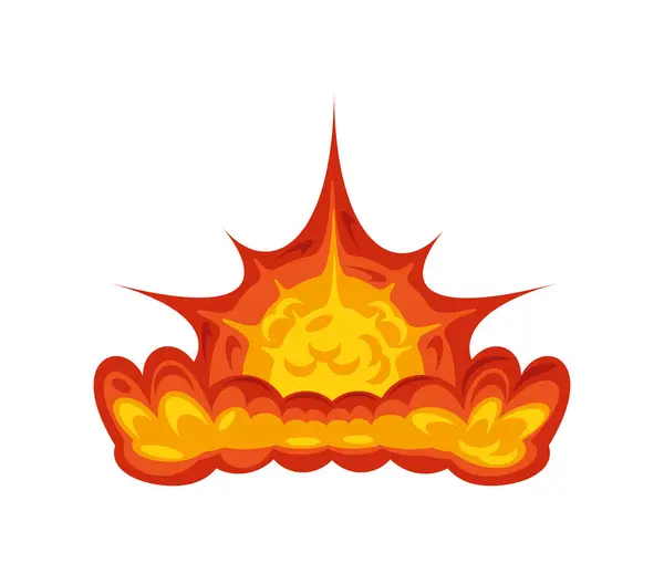 Explosionseffekt Feuer Ikone Isoliert — Stockvektor