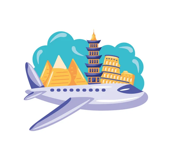 World Tourism Day Vacation Icon Isolated — Stock Vector