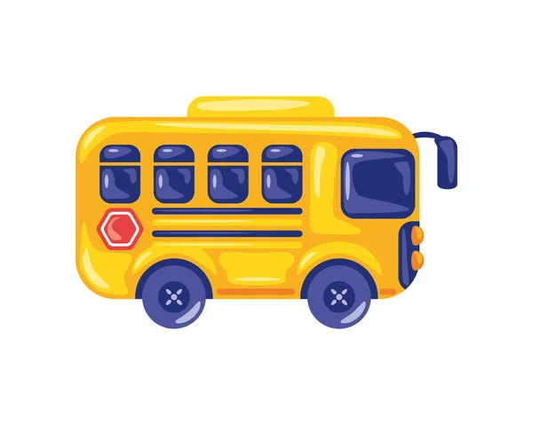 Studenter Buss Skoltransport Ikon Isolerad — Stock vektor