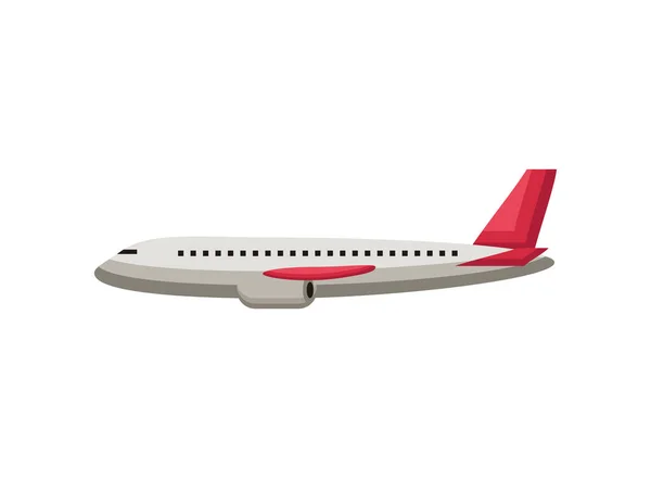 Flugzeug Fliegen Tourismus Ikone Isolierten Vektor — Stockvektor