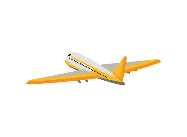 Izolált Ikonvektorral Repülő Repülőgép — Stock Vector