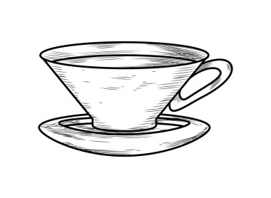 Kahve fincanı nesne çizimi izole