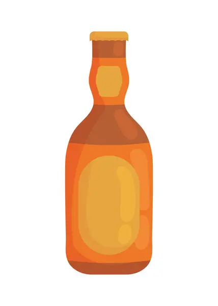 Beer Bottle Icon Isolated Illustration — Stock Vector