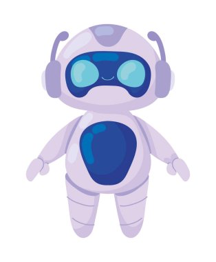 Robot ai teknoloji makinesi izole edilmiş simge