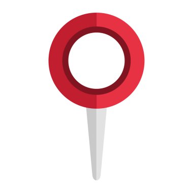 pin simgesi konumu hedef izole edilmiş vektör