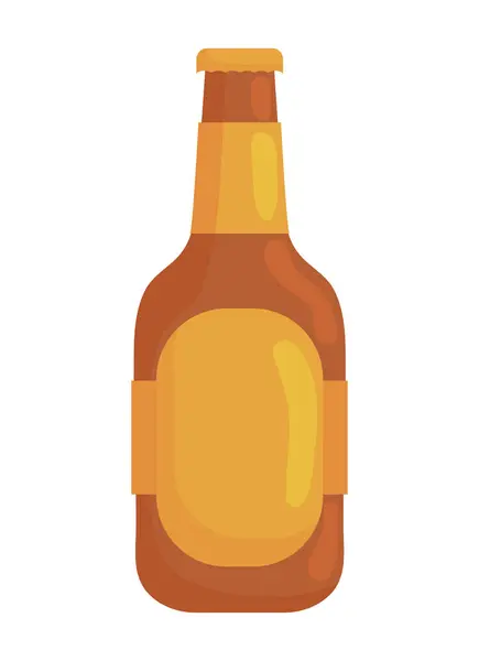 Cerveza Botella Bebida Icono Aislado — Archivo Imágenes Vectoriales