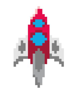 savaş gemisi piksel arayüzü izole edilmiş simge