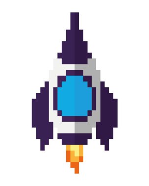 Savaş gemisi pikselleri izole edilmiş simgeyi taşır