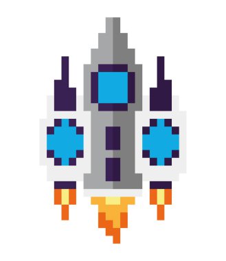 Savaş gemisi piksel teknolojisi izole edilmiş simge