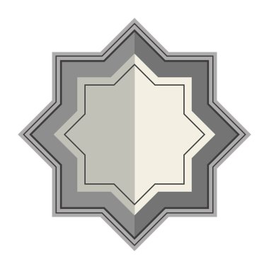 İslami yıldız tasarımı simgesi izole edildi