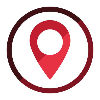 pin simgesi konumu izole edilmiş vektör