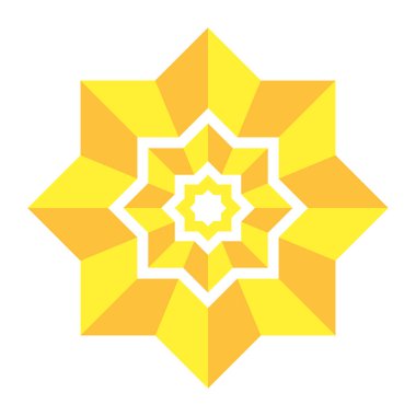 İslami yıldız biçimi izole edilmiş simge